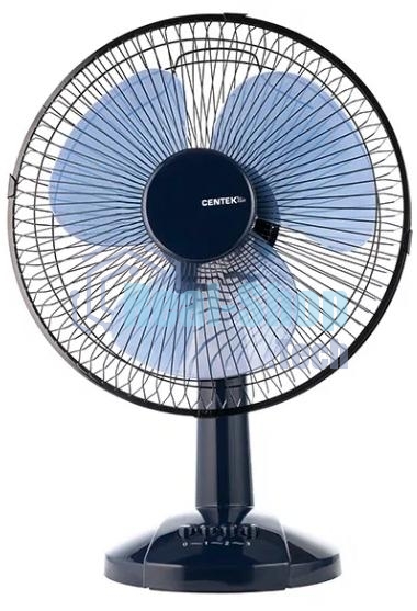 Вентилятор Centek CT-5006 синий, настольный, 25 Вт, 2 скорости, 23 см