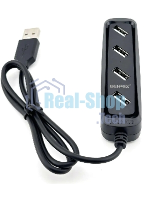 Разветвитель USB 2.0 BPH-1729 4порт. черный