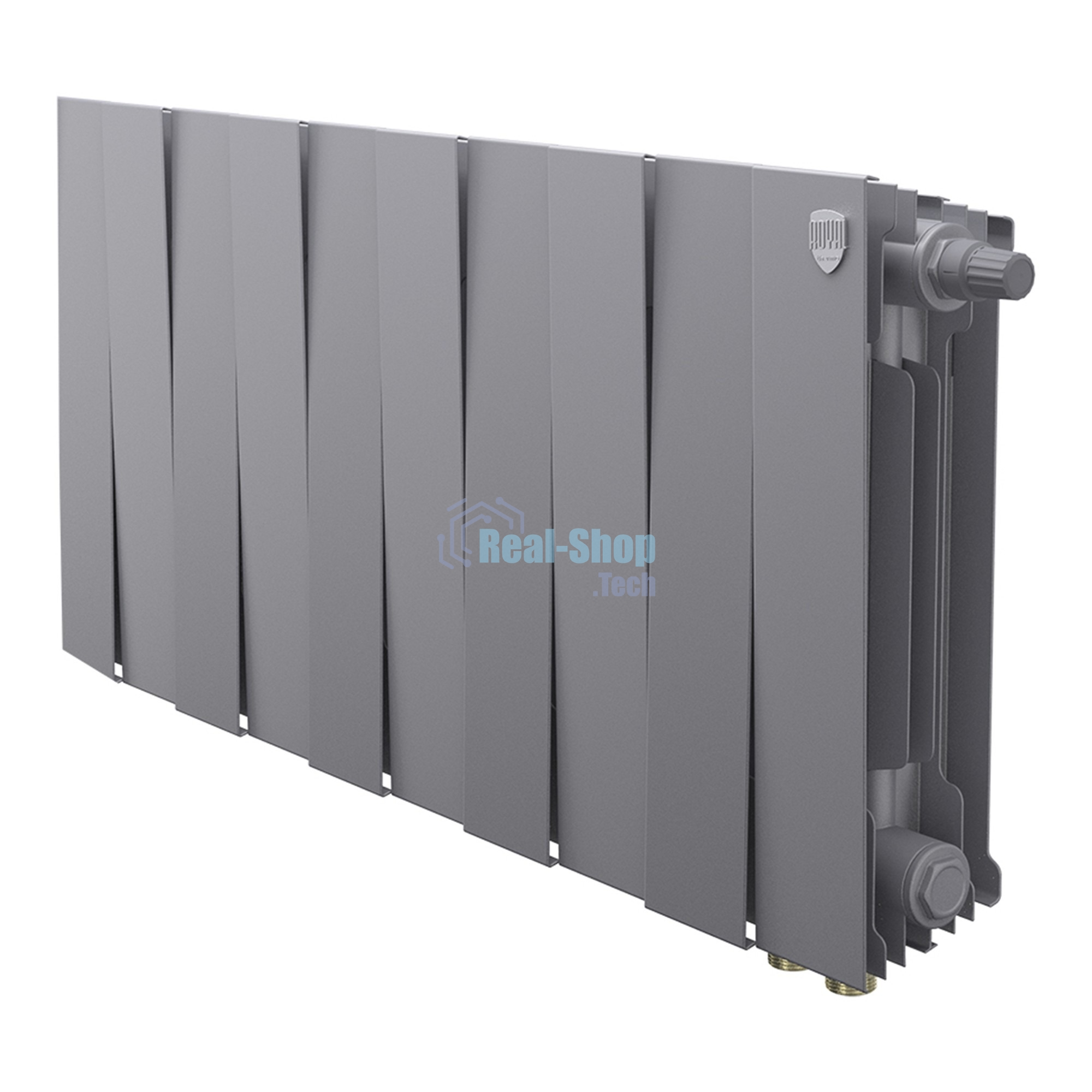 Радиатор биметаллический Royal Thermo PianoForte 300 серебристый VR80 - 10 секц.