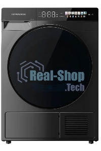 Сушильная машина Kuppersberg DM 590 GR, High-Tech, загрузка 10 кг, 16 программ, тепловой насос, отсрочка старта, реверс барабана, ультрафиолет, сенсорное управление, блокировка от детей, энергоэффективность А+, серый