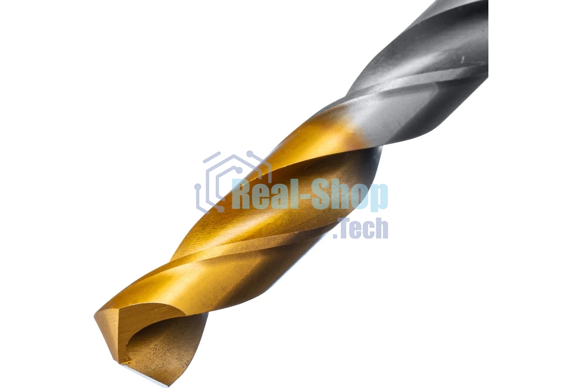 Сверло спиральное по металлу Denzel 11 x 142 мм, Р6М5, Golden Tip