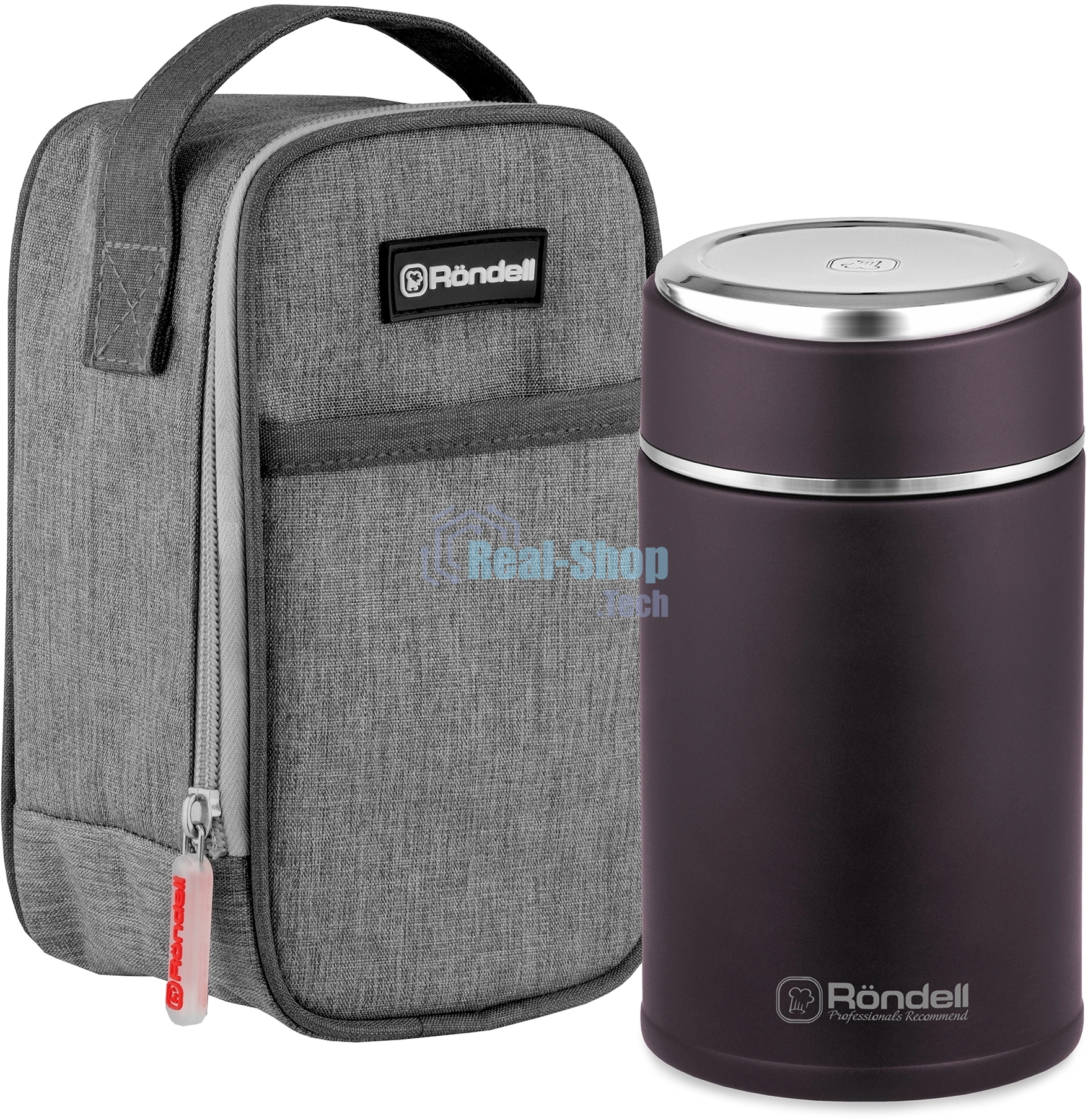 Термос для еды RONDELL RDS-1661, 0.7 л, бордовый
