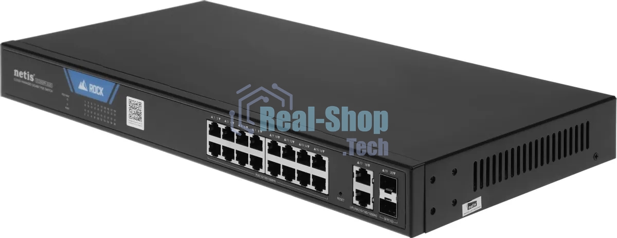 Коммутатор Netis ST220GPR-2G2S (L2) 18x1 Гбит/с 2SFP 16PoE 225W настраиваемый