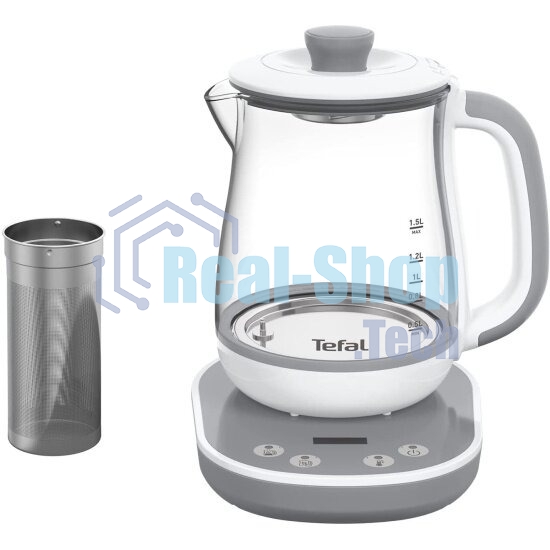 Чайник электрический Tefal BJ551B10 1.5 л, 1430 Вт, белый/серый