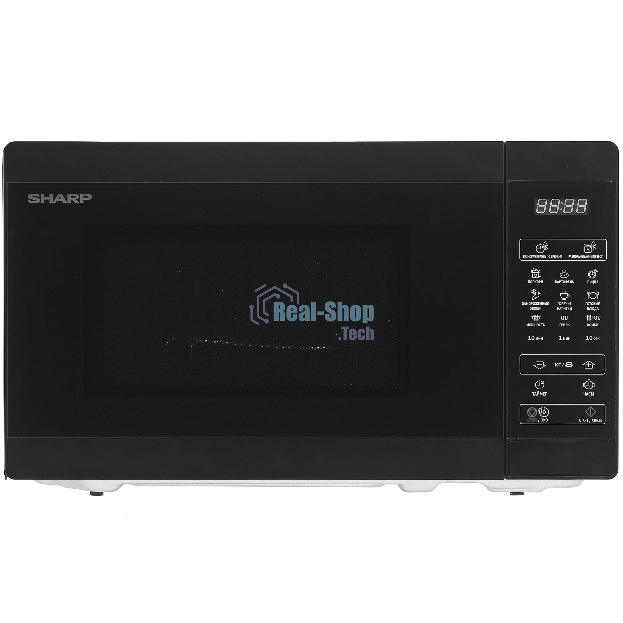 Микроволновая печь Sharp R-6800RK черный, 20 л, 800 Вт, переключатели - сенсор