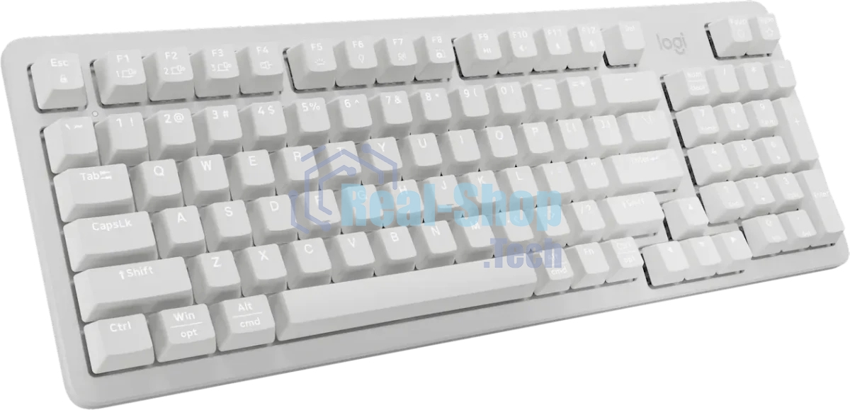 Клавиатура Logitech K868 гибридная, USB Type-A, Bluetooth, радиоканал, белый