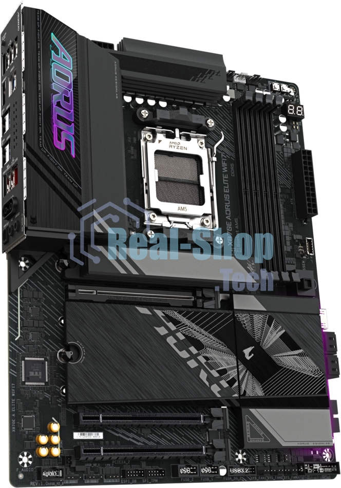 Материнская плата Gigabyte X870E AORUS ELITE WIFI7, AM5, AMD X870E, 4xDDR5, 4xSATA, 4xM.2, 1xPCI-E 5.0 x16, 1xPCI-E 4.0 x4, 1xPCI-E 3.0 x4, 1xHDMI, 1x 2.5Gb LAN, 4xUSB-A 3.2 Gen 1, 2xUSB-A 3.2 Gen 2, 4xUSB-A 2.0, 2xUSB-C 4.0, 2x3.5 мм, 7.1, ATX