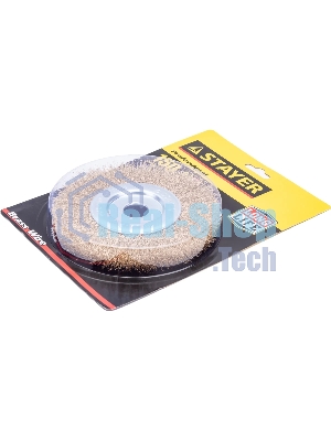 Кордщетка STAYER PROFESSIONAL 35122-150 д/УШМ витая стальная латун.проволока 0.3мм 150мм/22мм