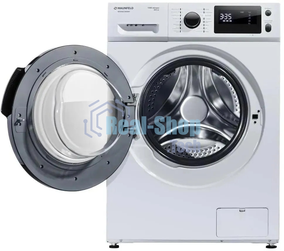 Стирально-сушильная машина Maunfeld MFWM1586WH белый, загрузка фронтальная 8 кг, 1500 об/мин., класс: А
