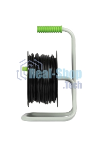 Удлинитель силовой ЭРА GREEN LINE KAT-2x1.5-50m Greenline на катушке пластик 4 розетки без заземления 50 м ПВС 2x1.5 мм2