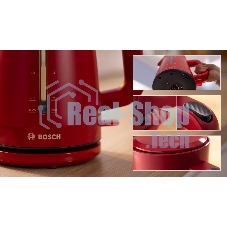 Чайник электрический Bosch TWK3M124 1,7 л, темно-красный