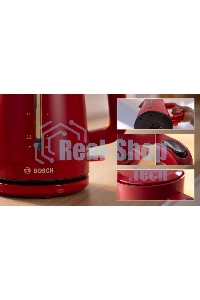 Чайник электрический Bosch TWK3M124 1,7 л, темно-красный
