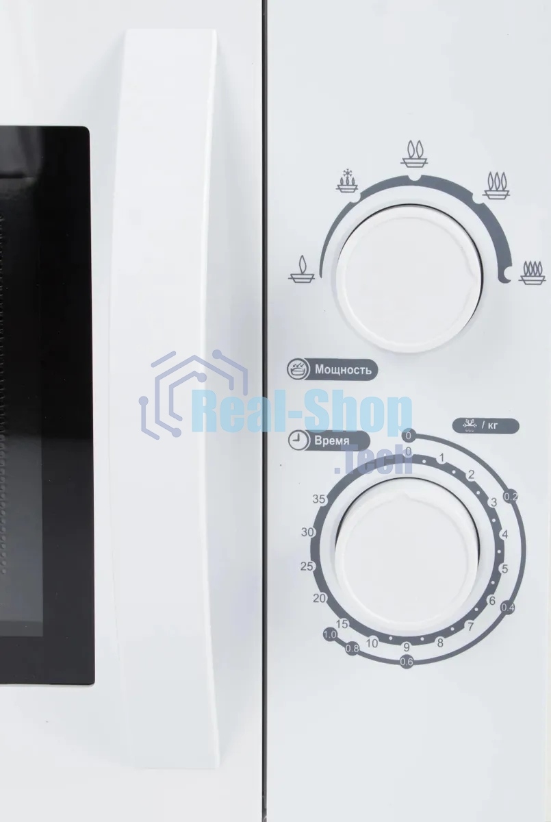 Микроволновая печь Hyundai HYM-M2059 белый, 20 л, 700 Вт, переключатели - поворотный механизм