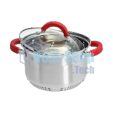 Кастрюля WEBBER BE-341/2 3 л, нержавеющая сталь, со стеклянной крышкой