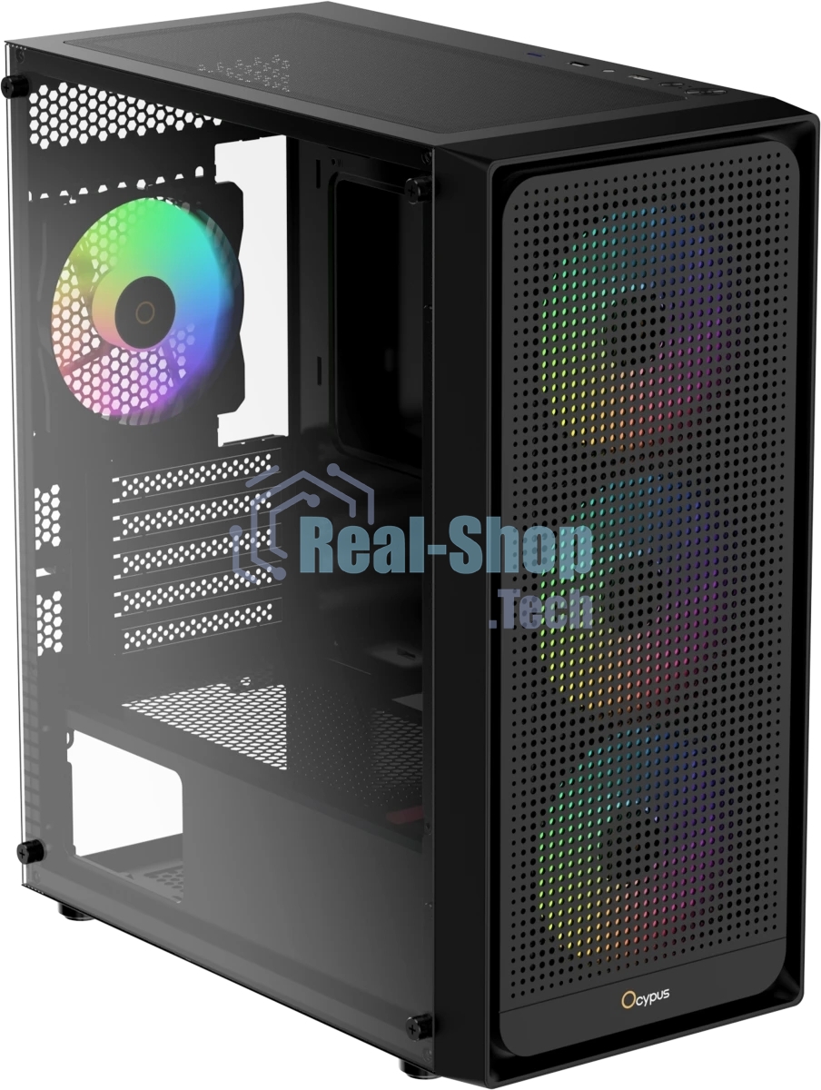 Компьютерный корпус Ocypus Gaммa C50 BK ARGb, MATX, USB 3.0*1+USB 2.0*2, FRONT 3x120мм ARGb, REAR 1x120мм ARGb