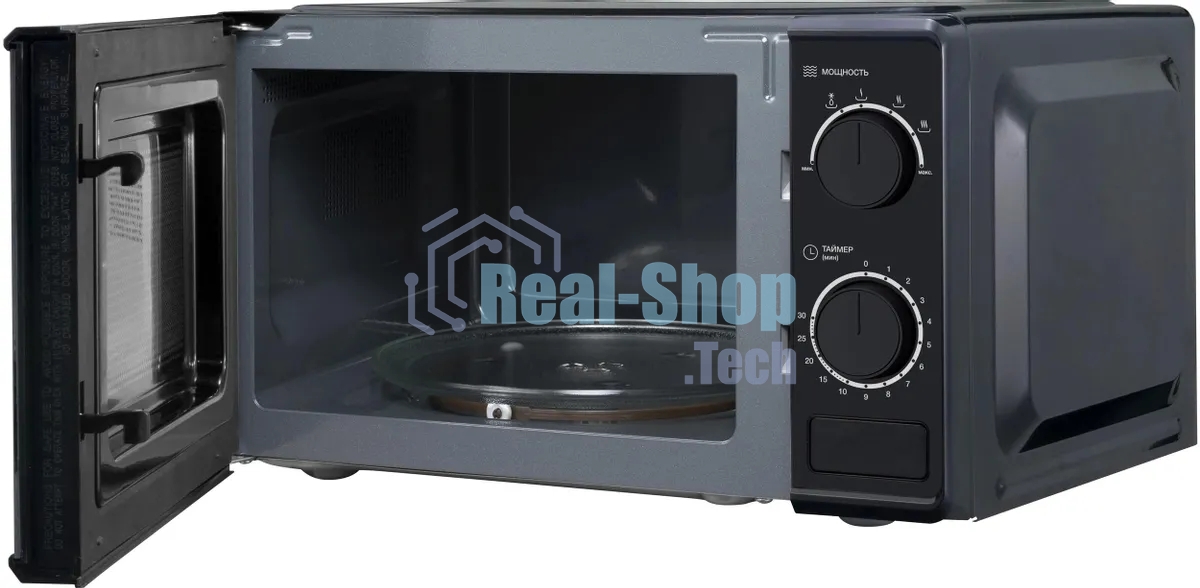 Микроволновая печь Hyundai HYM-M2096 черный, 20 л, 700 Вт, переключатели - поворотный механизм