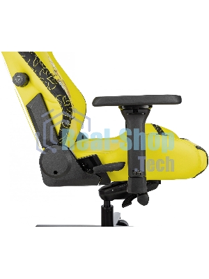 Кресло Knight Craft Dragon желтый, экокожа, 120 кг, механизм качания