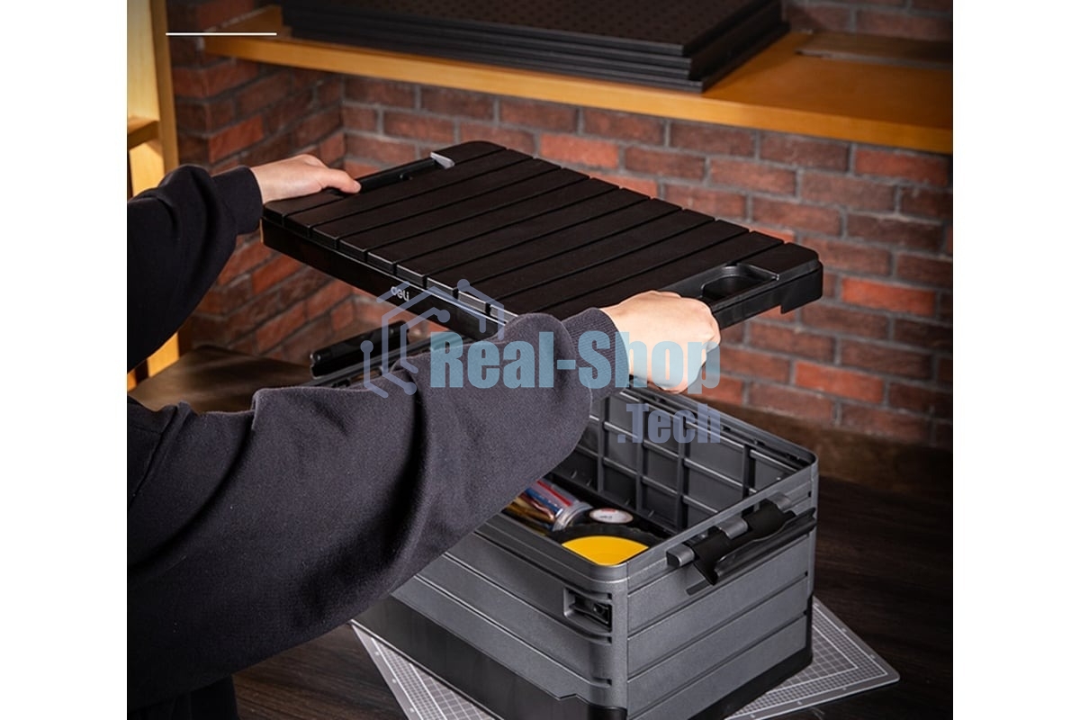 Ящик для инструментов складной Deli DL884135 480 х 300 х 240 мм, 35 литров