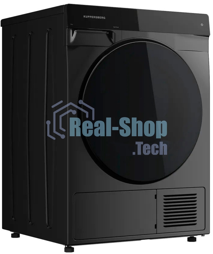 Сушильная машина Kuppersberg DM 590 GR, High-Tech, загрузка 10 кг, 16 программ, тепловой насос, отсрочка старта, реверс барабана, ультрафиолет, сенсорное управление, блокировка от детей, энергоэффективность А+, серый