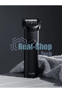 Машинка для стрижки волос, триммер с 3 насадками Tuvio HC-DA3BL, черный