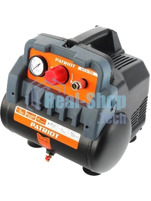 Компрессор поршневой Patriot WO 6-180 безмасляный 180л/мин 6л 1100Вт черный/оранжевый