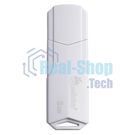 Флешка USB SmartBuy CLUE white (SB8GbCLU-W), 8Gb, USB 2.0, R/W 30/15, белый