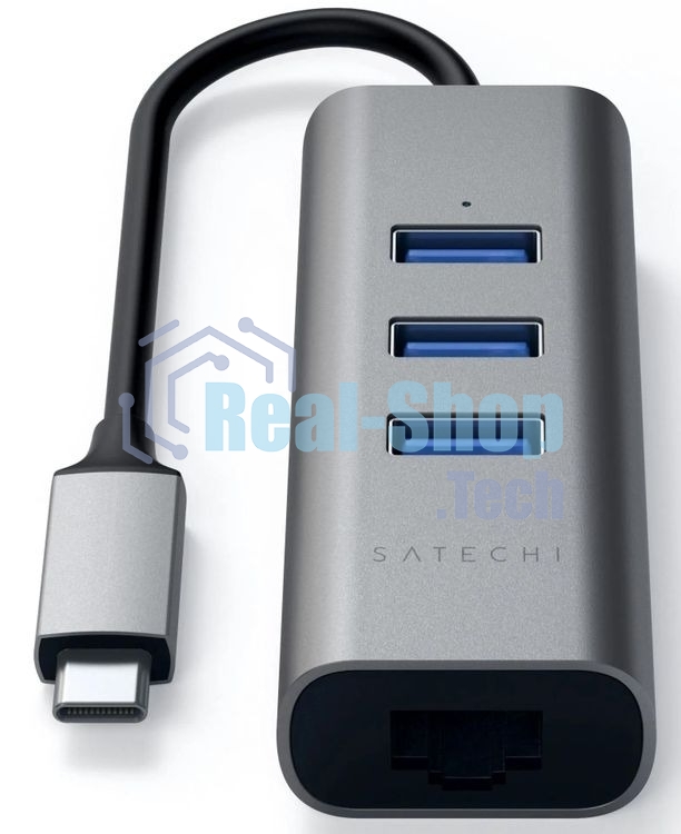 USB-концентратор Satechi ST-TC2N1USB31AM, USB Type-C, USB 3.0/RJ-45, USB Type-C