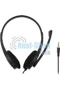 Гарнитура проводная с микрофоном Оклик HS-M600 черный 1.8м накладные оголовье (1900372)
