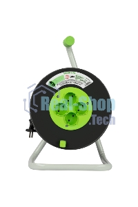 Удлинитель силовой ЭРА GREEN LINE KAT-2x1.5-50m Greenline на катушке пластик 4 розетки без заземления 50 м ПВС 2x1.5 мм2