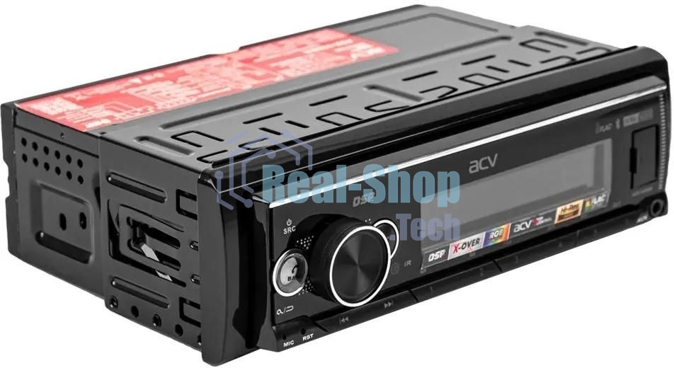 Автомагнитола ACV ADX-903BM, 1 DIN, Bluetooth, USB Type-A, AUX, пульт ДУ