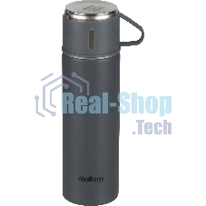 Набор термос + термокружки MALLONY FESTA 0,5 л, серый, (3 кружки)