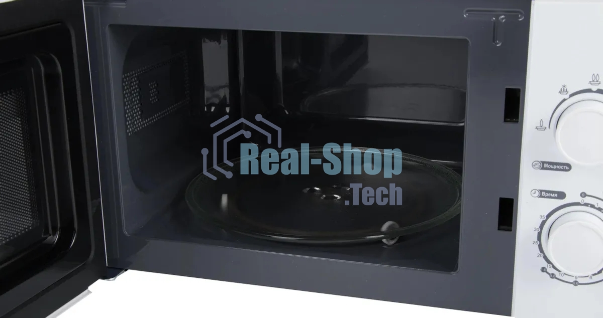 Микроволновая печь Hyundai HYM-M2059 белый, 20 л, 700 Вт, переключатели - поворотный механизм