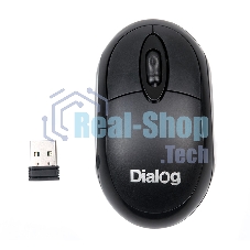 Мышь беспроводная Dialog Comfort MROC-10U черный, 1200 dpi, радиоканал, USB, кнопки - 3