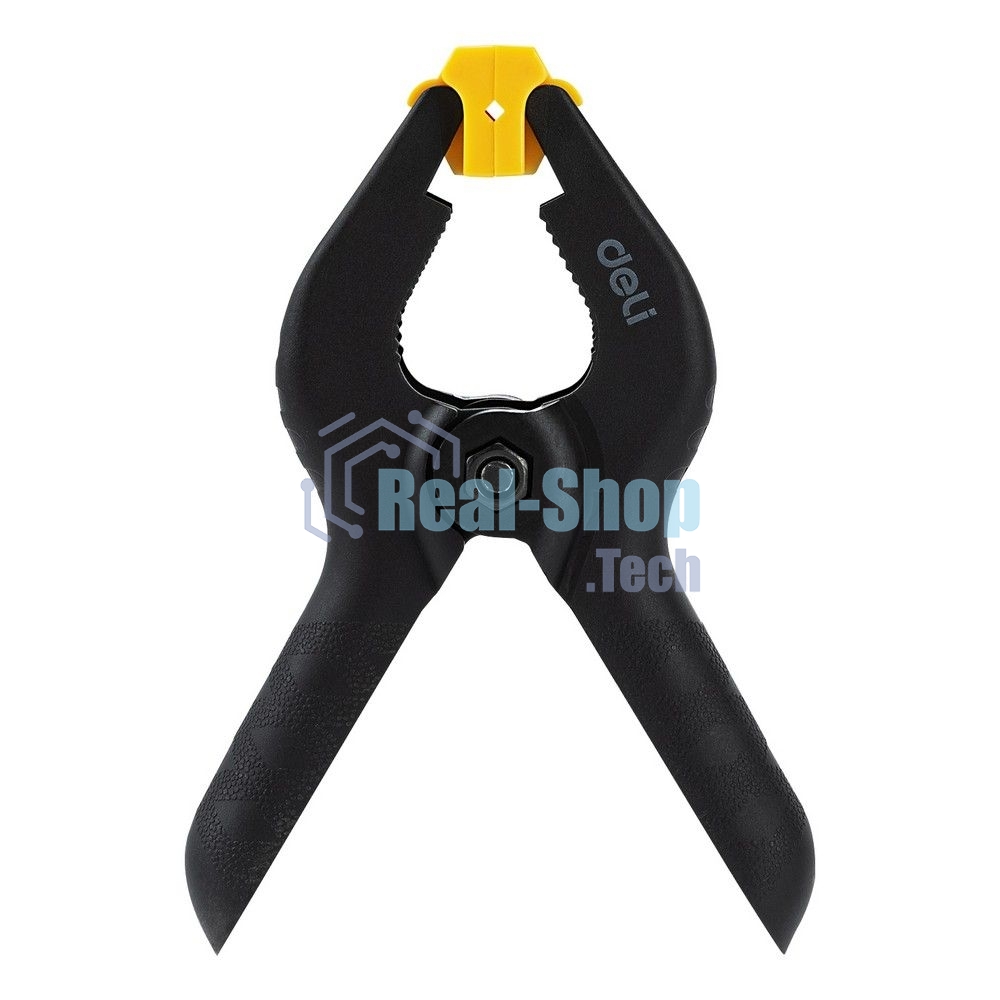 Струбцина-зажим пружинная Deli DL110004 длина 100мм, макс.диаметр зажима 30мм, макс.усилие зажима 120N