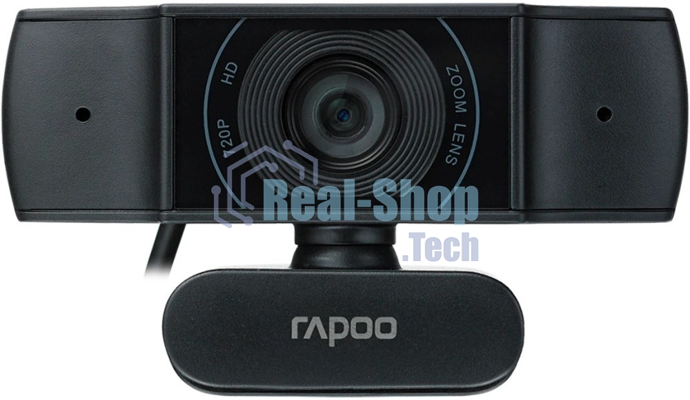 Веб-Камера Rapoo C200, USB 2.0, 1280x720/640x480, 2.0Mpx, Микрофон, Крепление: зажим, Черный