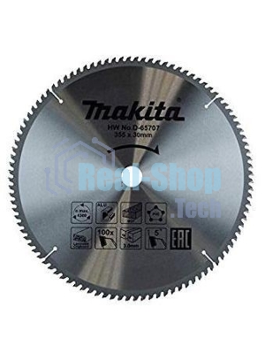 Диск пильный по алюм./дер./плас. Makita D-65707 d=355мм d(посад.)=30мм (циркулярные пилы) (упак.:1шт)
