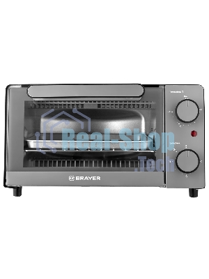 Мини-печь BRAYER BR2600 1200 Вт, 9 л, серебристый