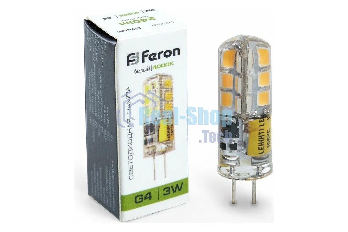 Лампа светодиодная Feron LB-422 3W 12V G4 4000K