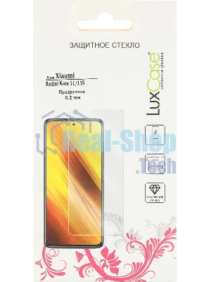 Защитное стекло для экрана LuxCase для Xiaomi Redmi Note 11/11s 100 х 180 мм, прозрачный, 1 шт, прозрачный 83309