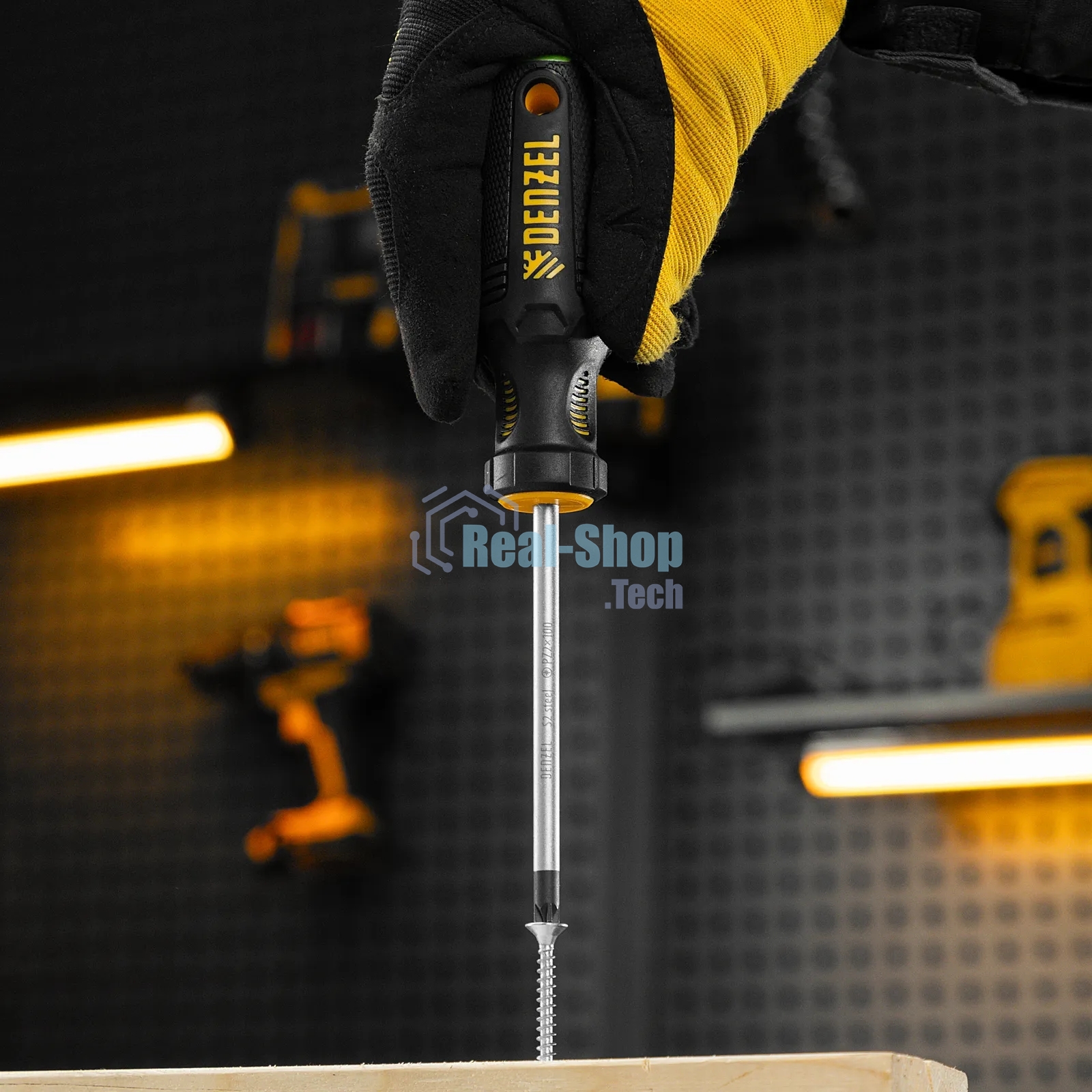 Отвертка Denzel PZ2x100 мм, S2, 3к рукоятка