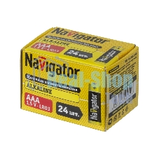 Элемент питания алкалиновый AAA/LR03 14 059 NBT-NPE-LR03-BOX24 (уп.24шт) Navigator 14059