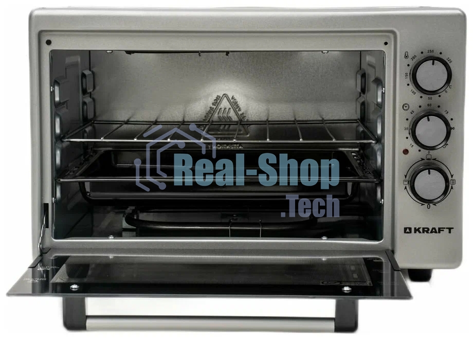 Мини-печь Kraft KF-MO 3200 GR (1 протвень+1 решетка)