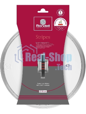 Крышка Rondell Stripes RDA-1619, 20 см, руч. серый