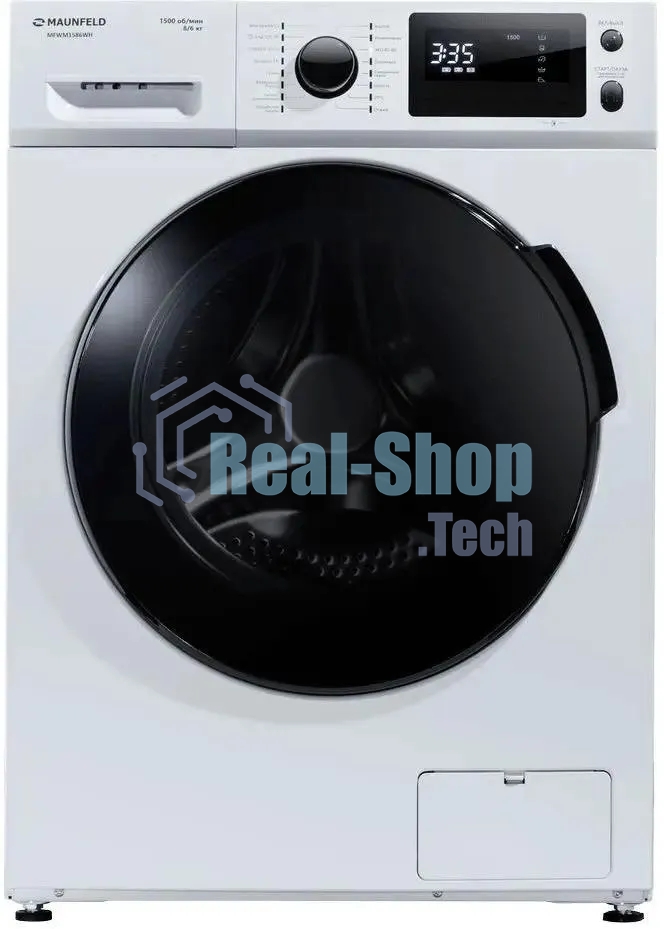 Стирально-сушильная машина Maunfeld MFWM1586WH белый, загрузка фронтальная 8 кг, 1500 об/мин., класс: А