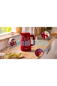Чайник электрический Bosch TWK3M124 1,7 л, темно-красный