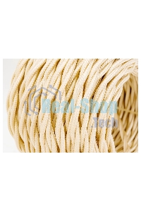 Провод ретро Bironi B1-424-719-50 2х1.5 матовый, песочное золото (уп. 50 м)