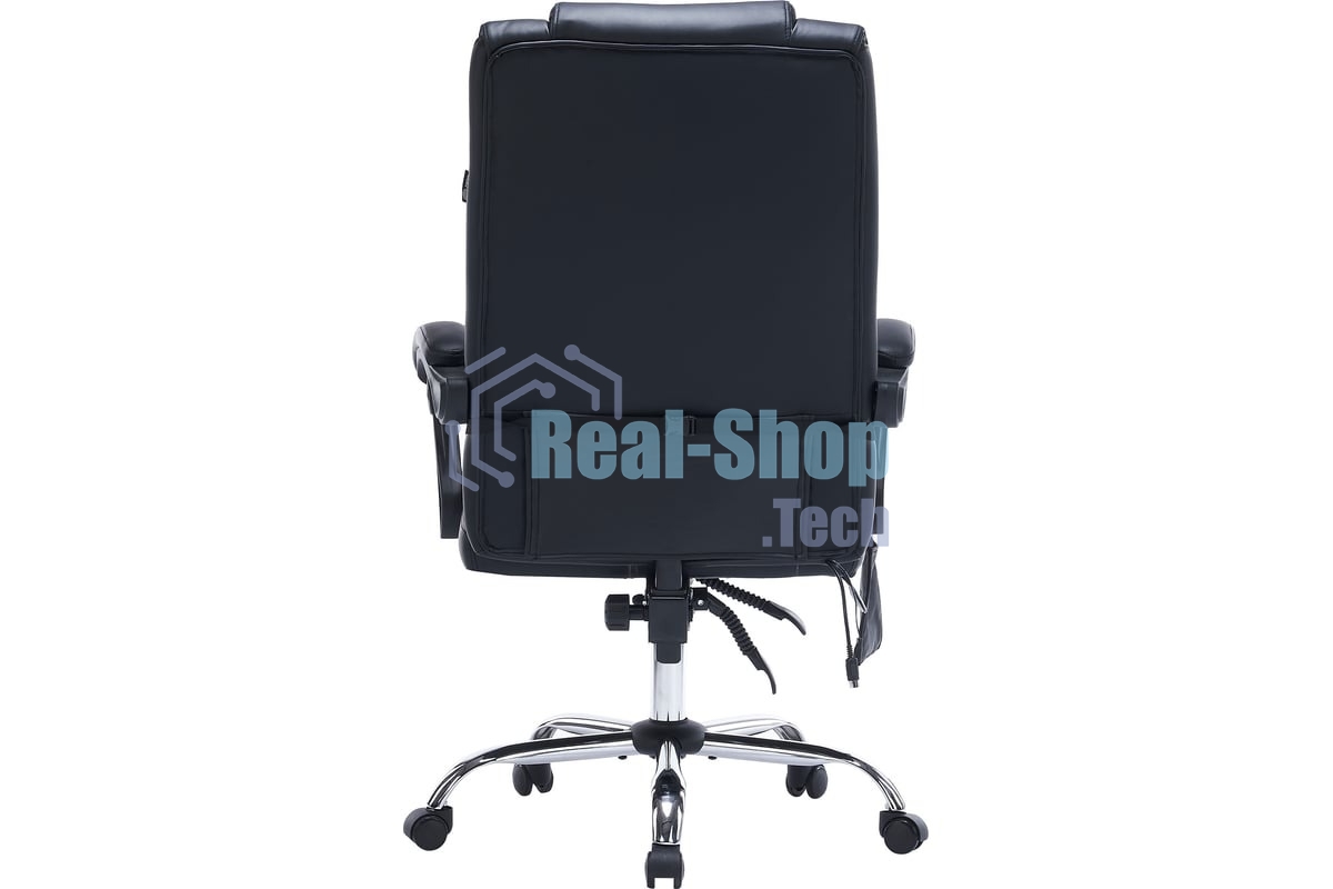 Кресло офисное Cactus CS-CHR-OC02M-BK черный, эко.кожа, крестов. сталь