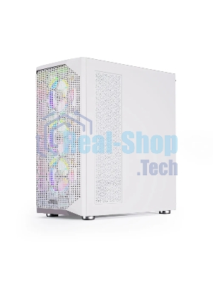 Компьютерный корпус ABR Quantum белый (1хUSB Type-C, 2хUSB 2.0, HD Audio, 4xRGb Fan, ATX, E-ATX)