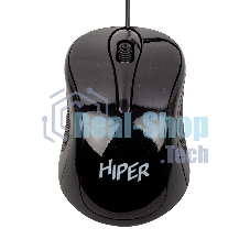 Мышь проводная HIPER HOM-031 черный, 1000 dpi, USB, кнопки - 3