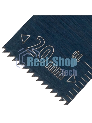 Насадка для МФИ Denzel режущая пазовая прямая, HCS, по дереву, 20 х 1,4 мм, мелкий зуб